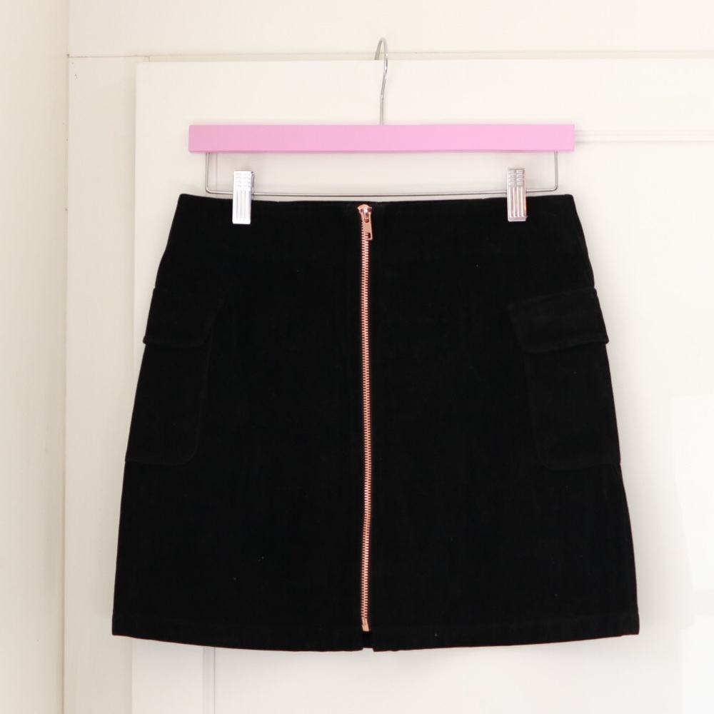 MinkPink Suede Mini Skirt